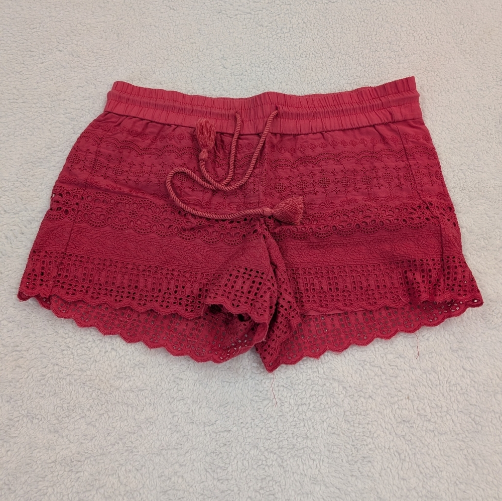 Women's pink Lace Shorts